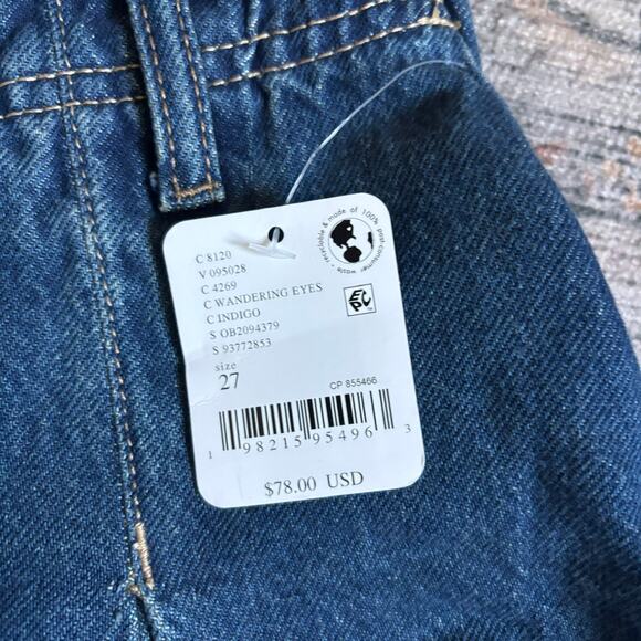 NWT Free People Madison Ave Mini Skirt Denim Pleated 27 - Picture 5 of 9